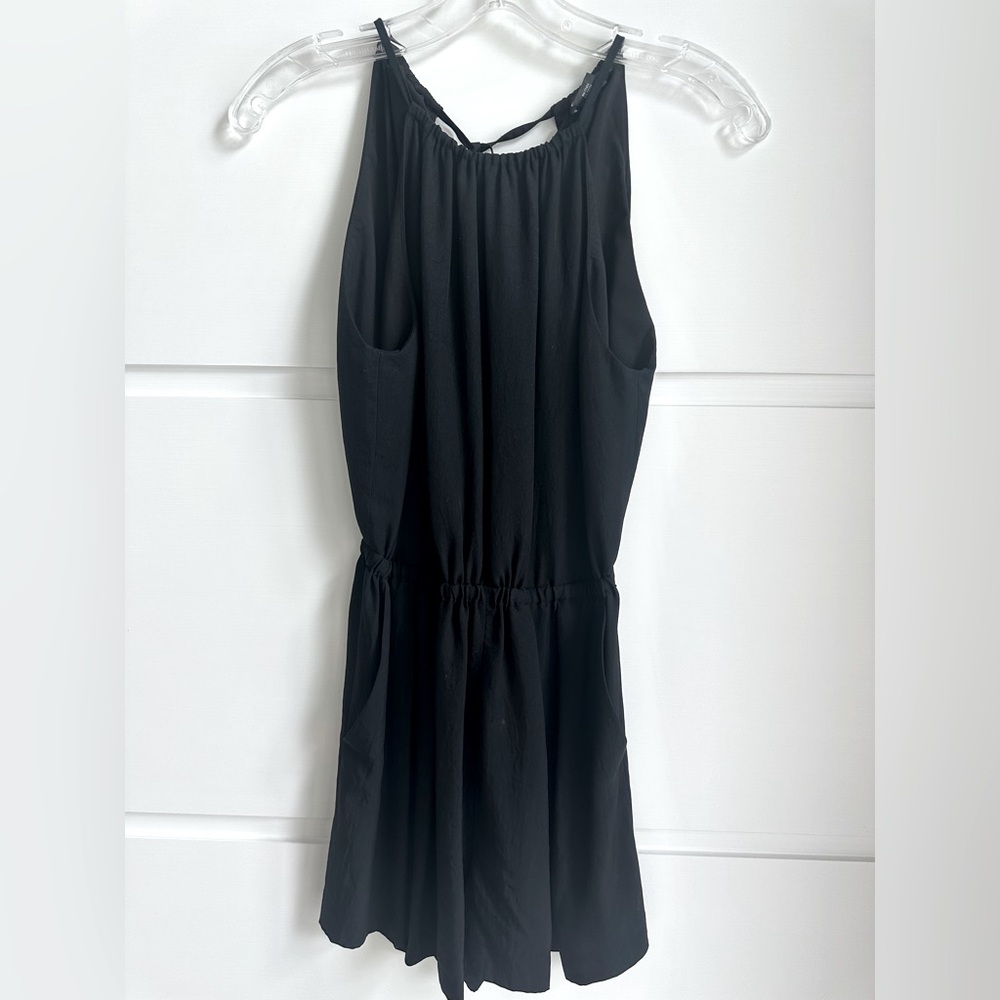 Club Monaco black silky romper
